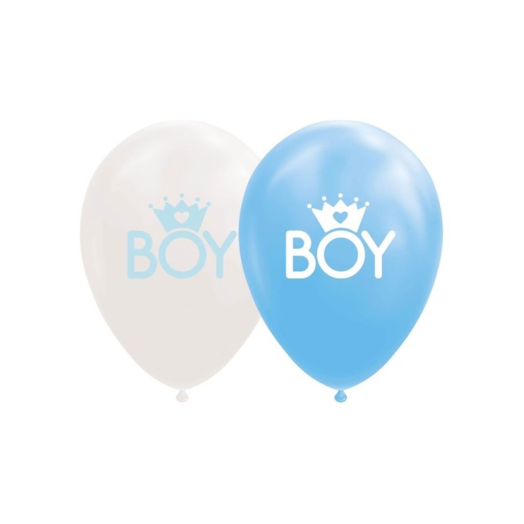 Globos Balloons Son Baby Blue/White 30cm 8pcs.