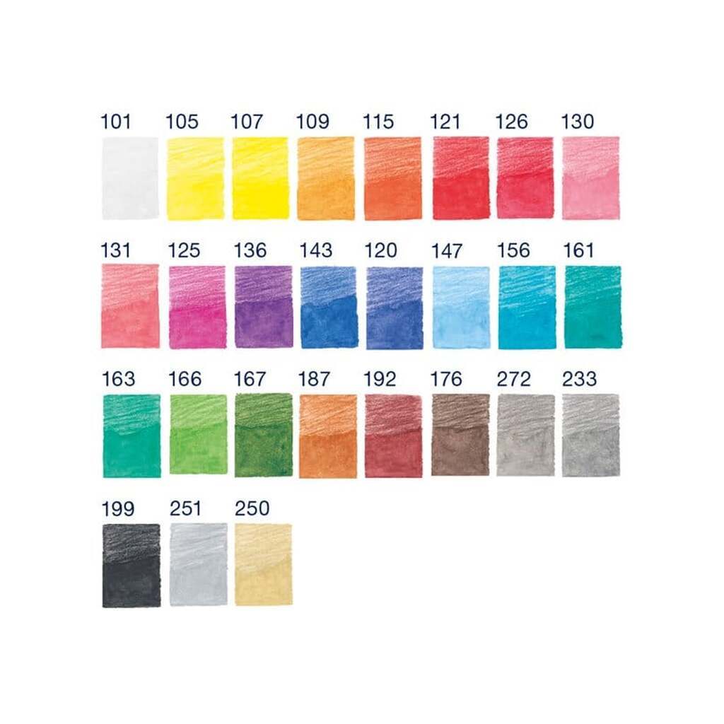 Faber-Castell Goldfaber Aqua akvarelblyant, blyantrulle, 27 enkeltfarver, 1 pensel, 1 spidser