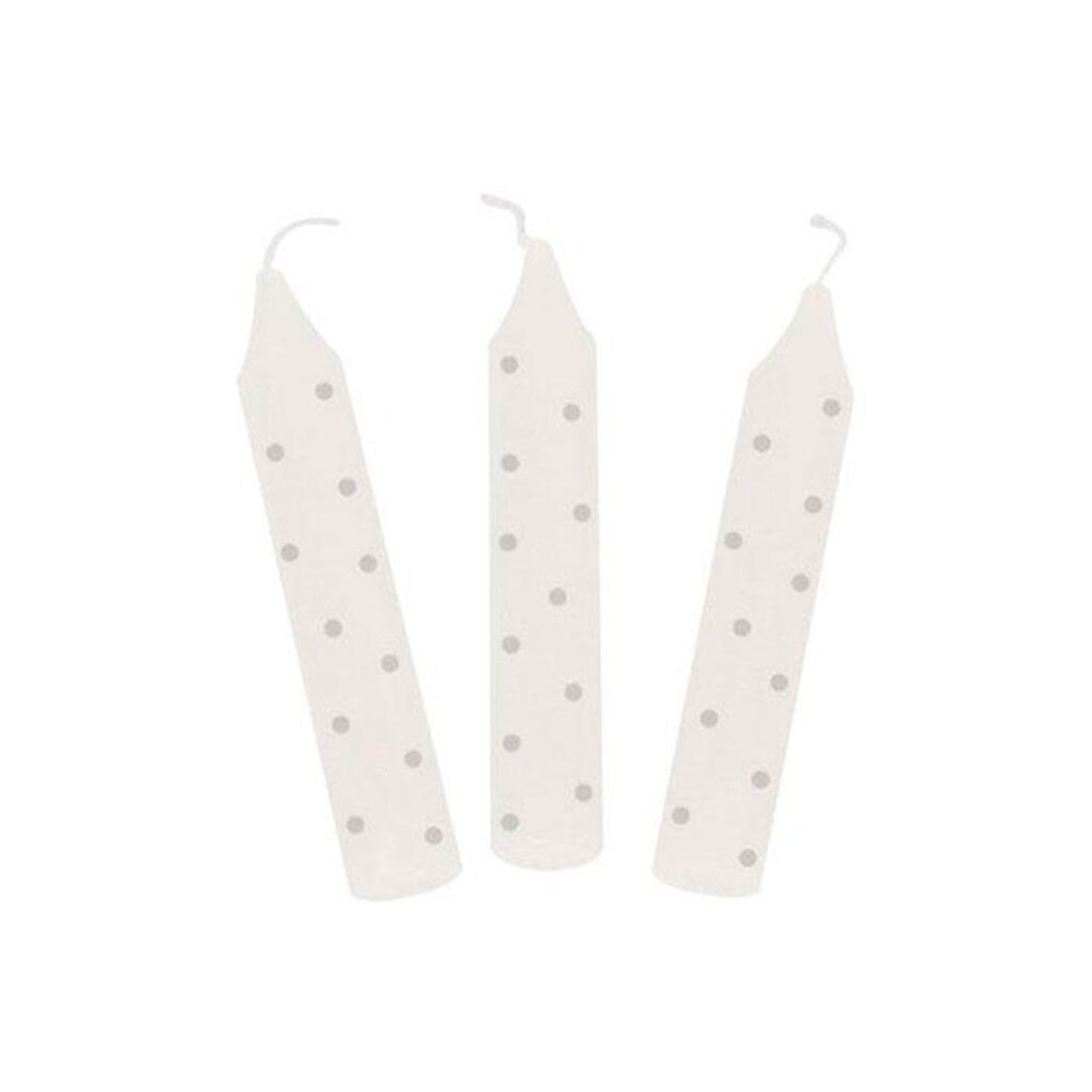 Goki Birthday Candles with Gray Dots 10 pcs.