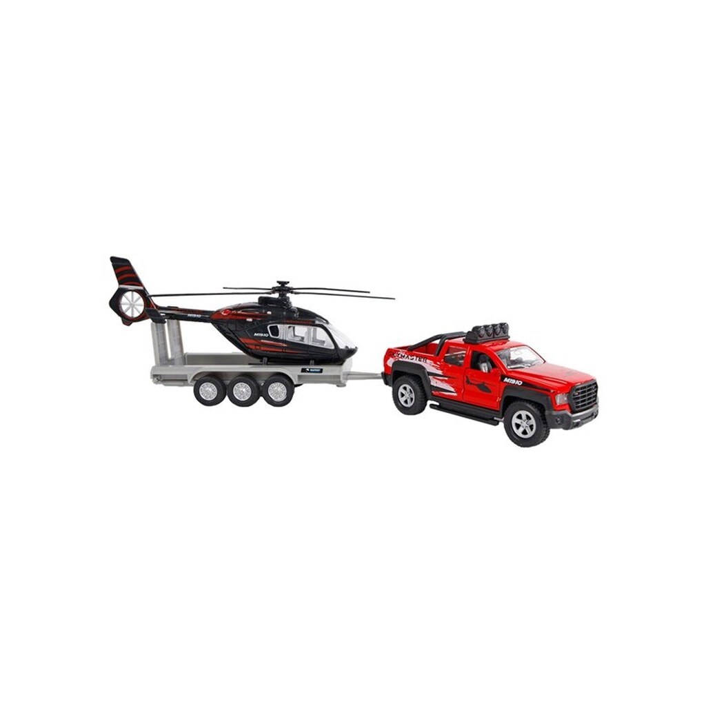 Kids Globe Off-Road Vehicle with Helicopter Traile