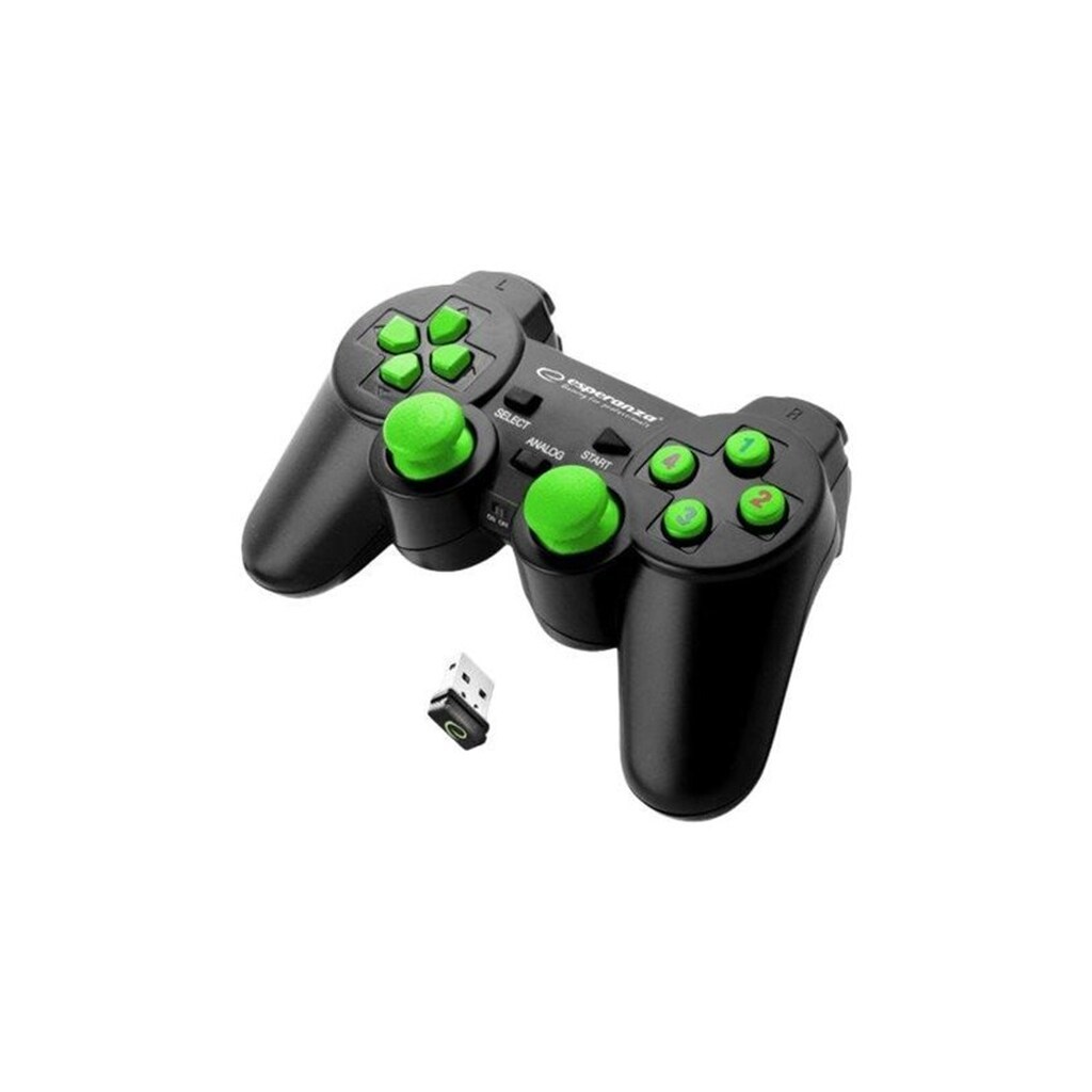 Esperanza GLADIATOR - Black/Green - Wireless Controller - PC