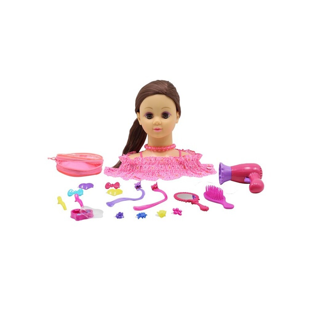 Happy Friend Hårstylinghoved Brunt Hår