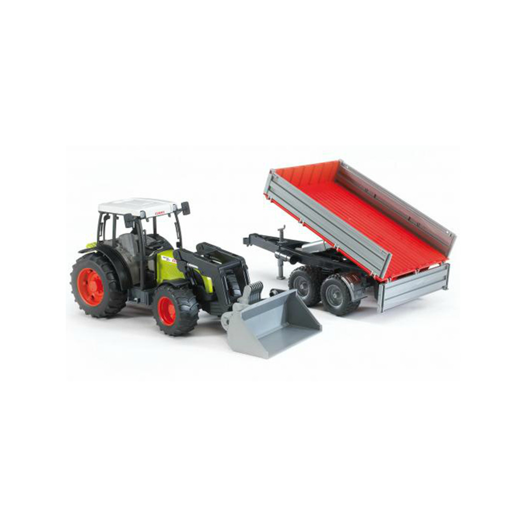 Bruder Claas Nectis 267 F with frontloader and tipping trailer