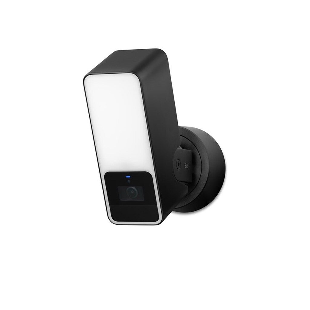 Eve Outdoor Cam Sort - Udendørs overvågningskamera med spotlys og HomeKit Secure Video