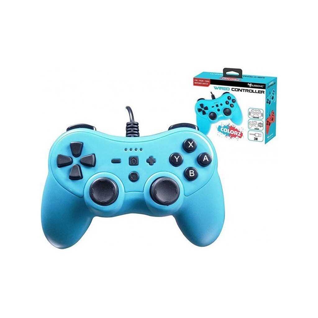 Subsonic Colours Controller Blue - Wired Controller - Nintendo Switch