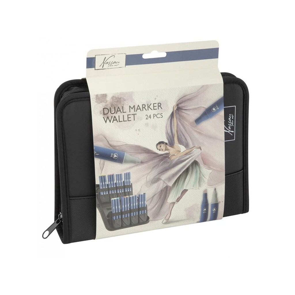 Nassau TWIN MARKERS 24 stk, i penalhus