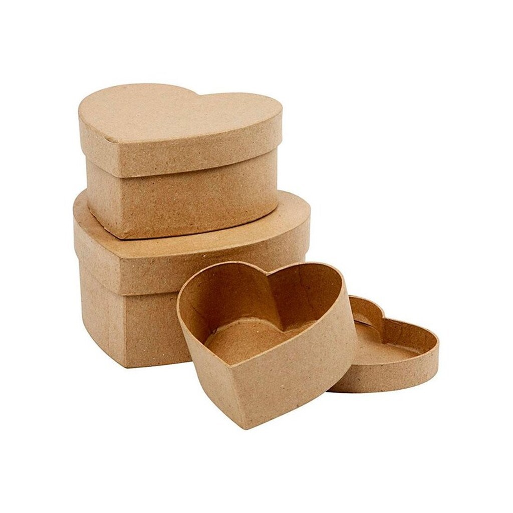 Creativ Company Hearts Boxes Papier-mache 3pcs.