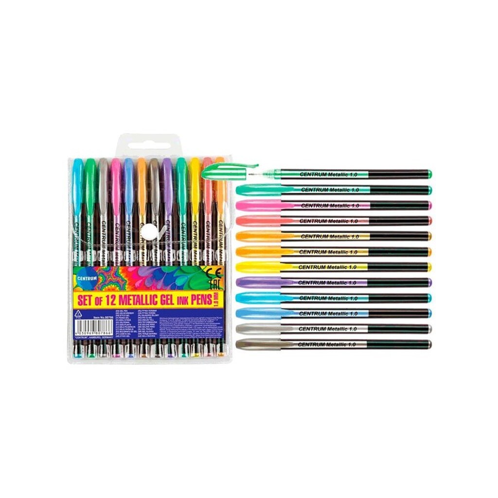 CENTRUM Metallic Gel Pen 12 ass.
