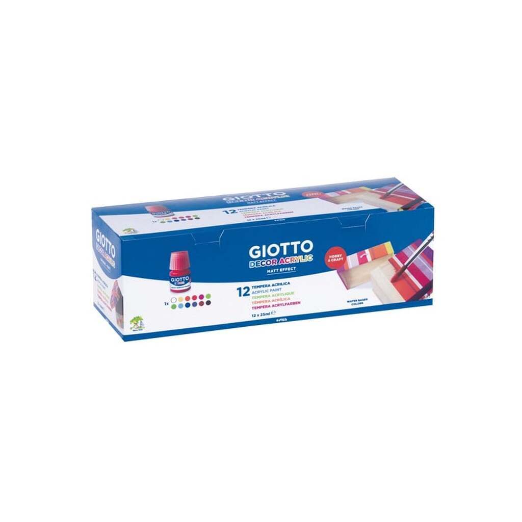 Giotto Decor Acrylic Paint 12x 25 ml