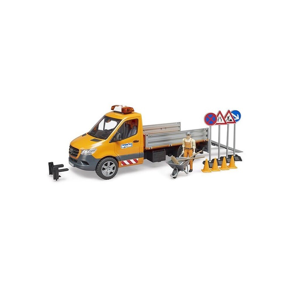 Bruder MB Sprinter municipal with Light &amp; Sound Module and worker + access
