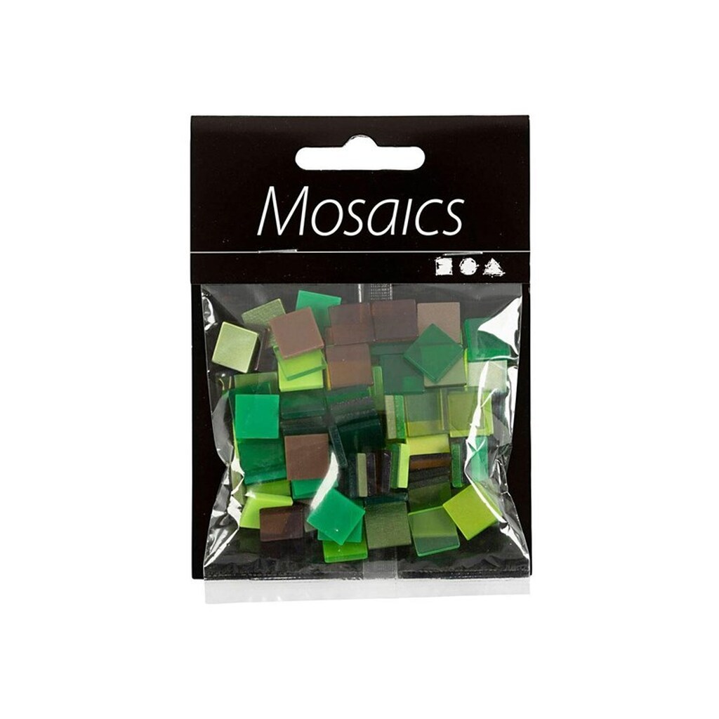 Creativ Company - Mini Mosaic Green Glitter 10x10mm 25 grams