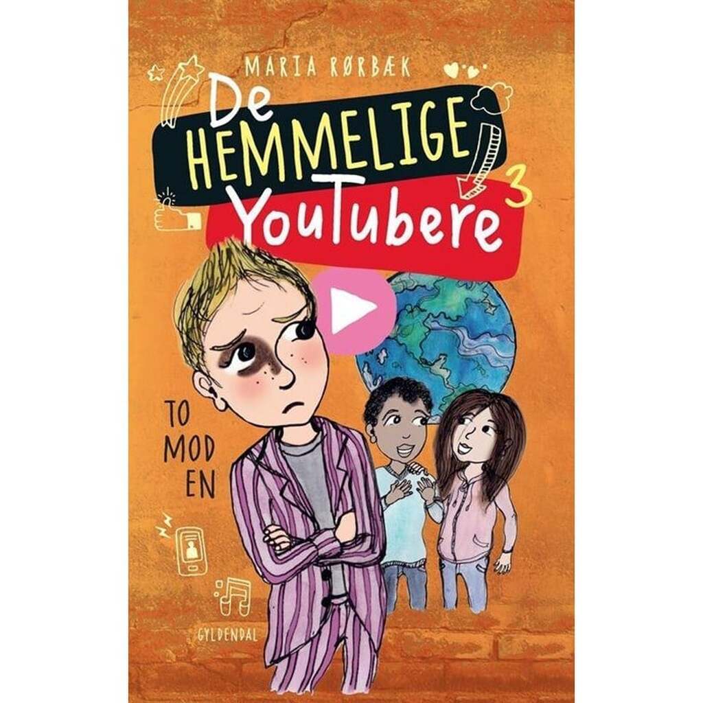 De Hemmelige Youtubere 3 - To mod en - Børnebog - Hardcover