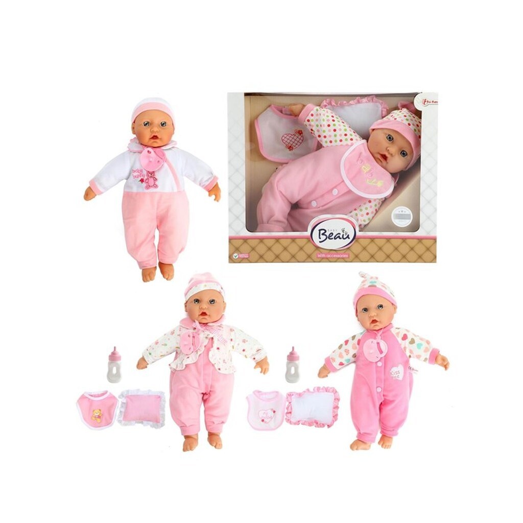 Beau Baby  Baby Doll with Bottle and Bib 40cm
