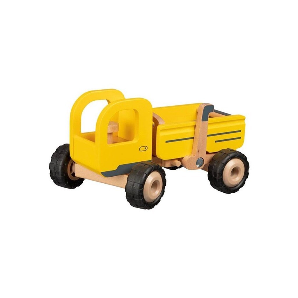 Goki Wooden Dump Truck Yellow
