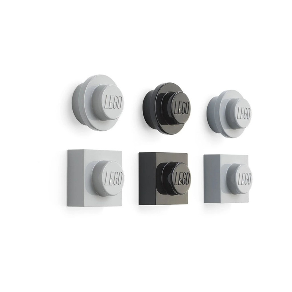 LEGO MAGNET SET - GREY AND BLACK