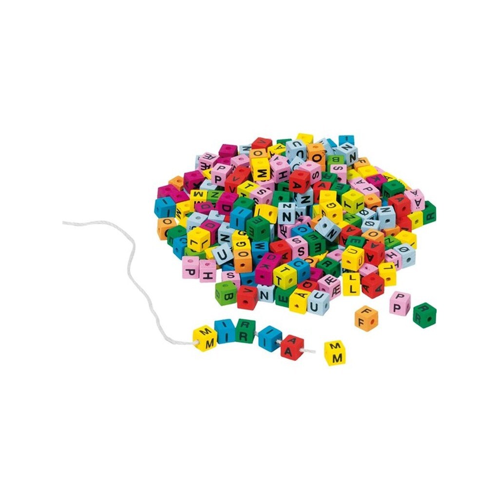 Goki Wooden Letter beads-color 300st.