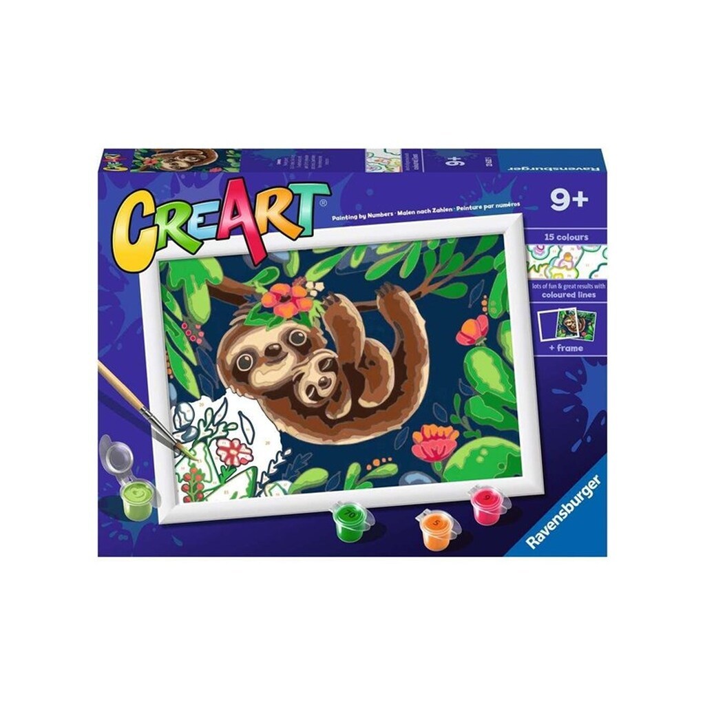 Ravensburger CreArt Paint by Numbers - Cute Sloths