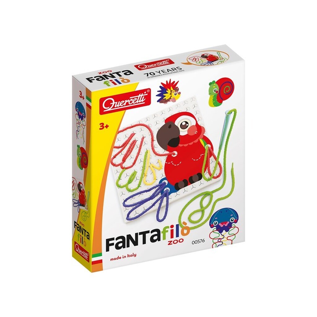 Quercetti Fantafilò Zoo - creative drawing with threads