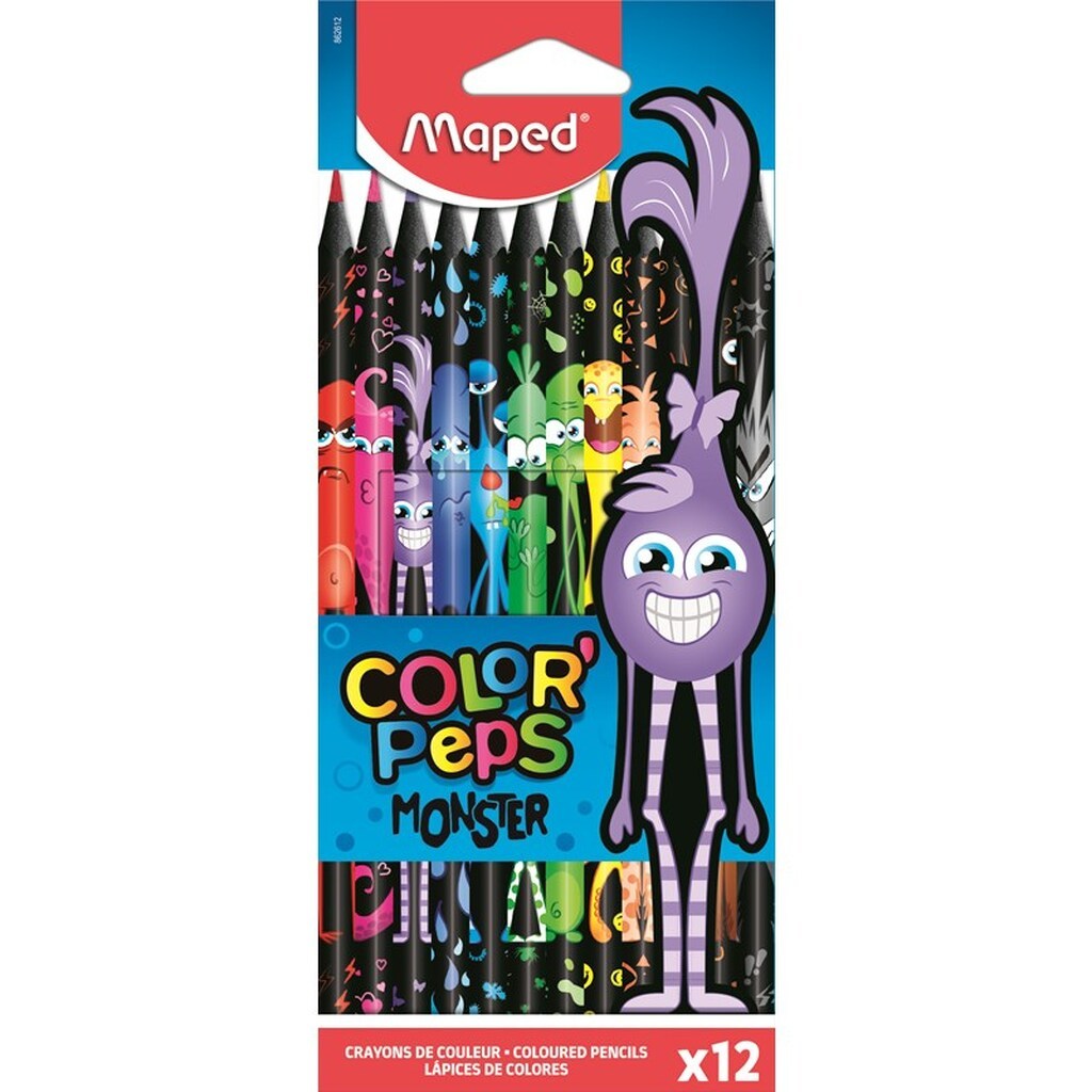 Maped Color&apos;Peps Monster farveblyanter x12
