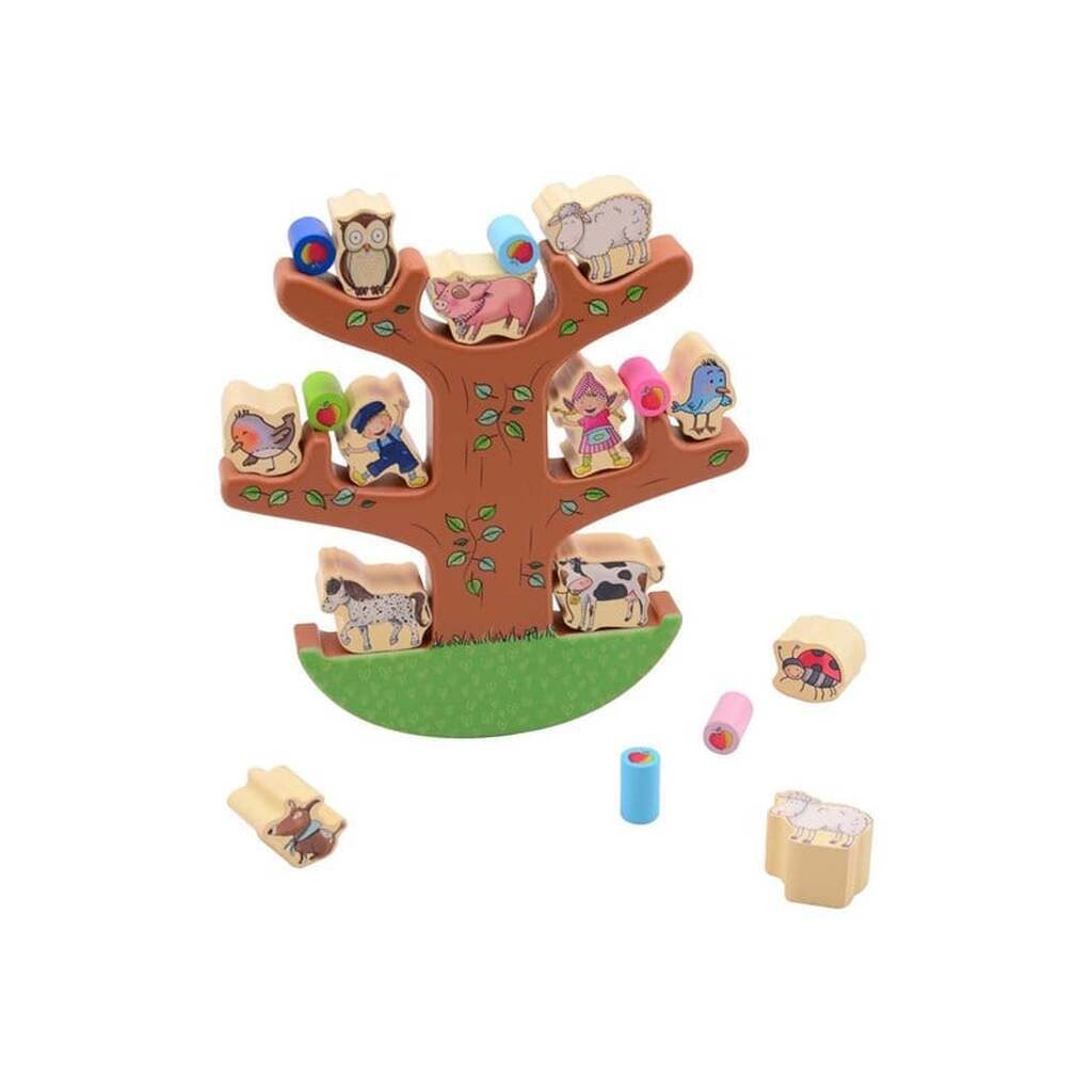 Johntoy Fien &amp; Teun Wooden Balance Tree - 19pcs.