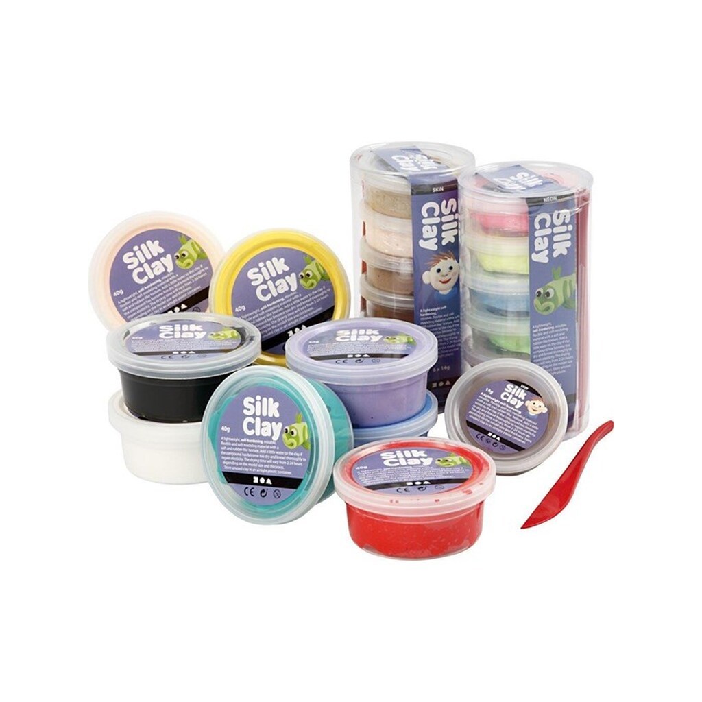Creativ Company Silk Clay - Assorted Colours 22 tubs