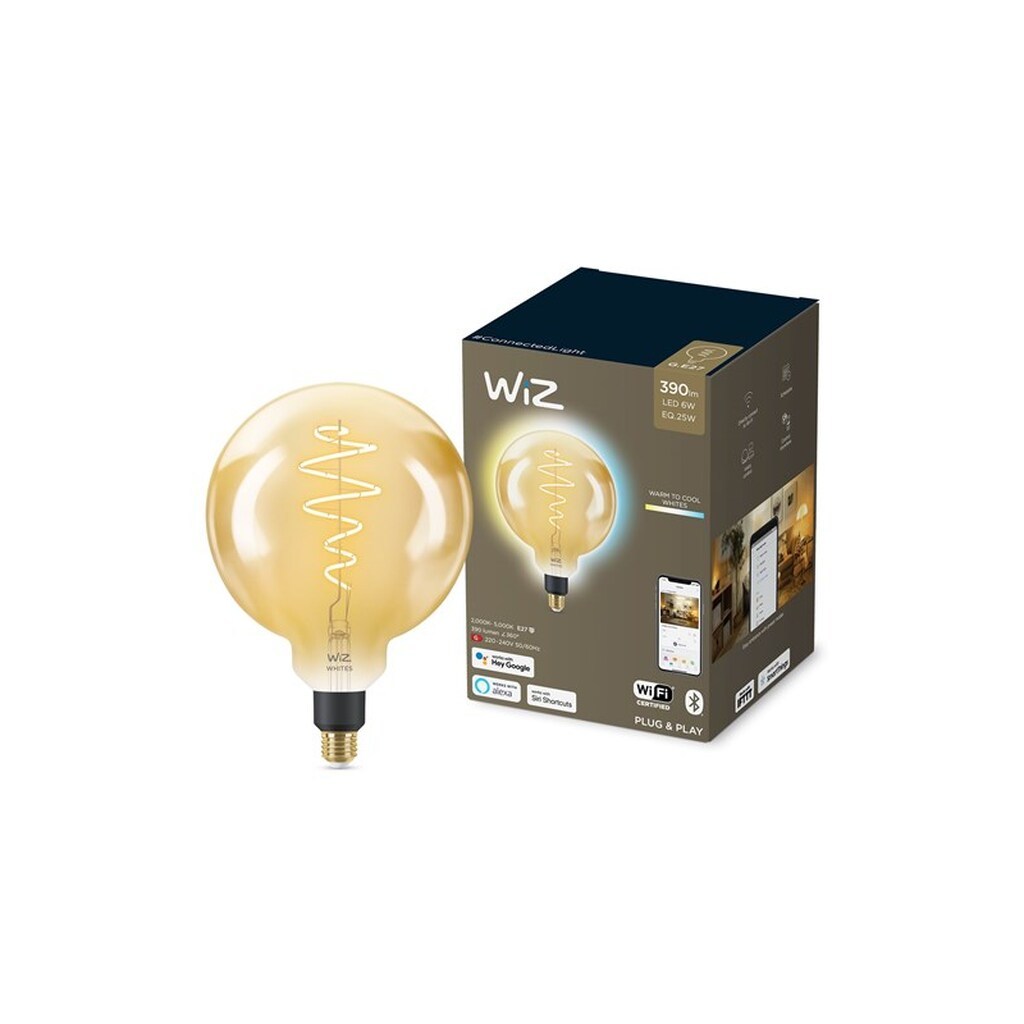 WiZ Filament globe G200 E27, ravfarvet