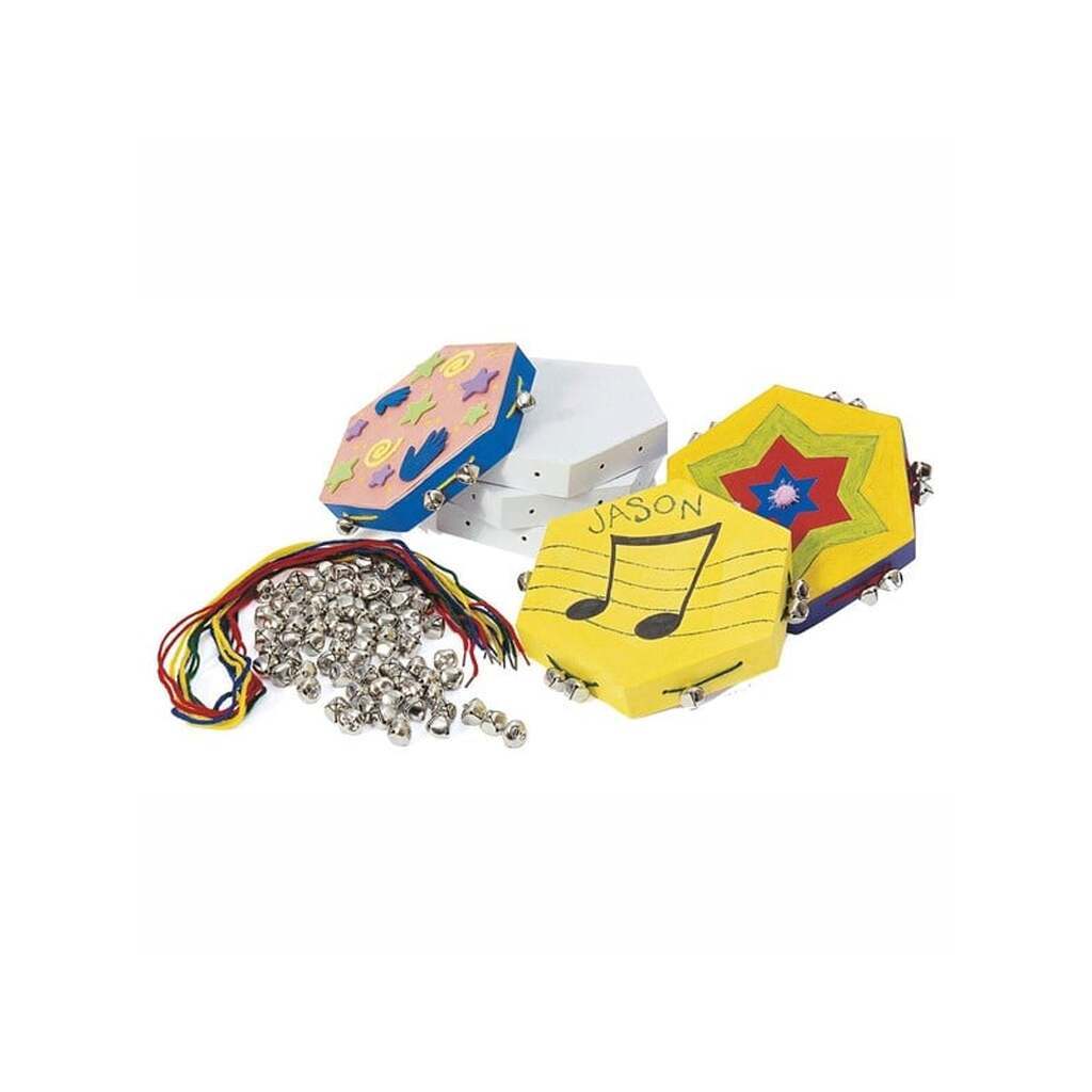 Colorations - Make your own Papier-mâché Tambourine Set of 12