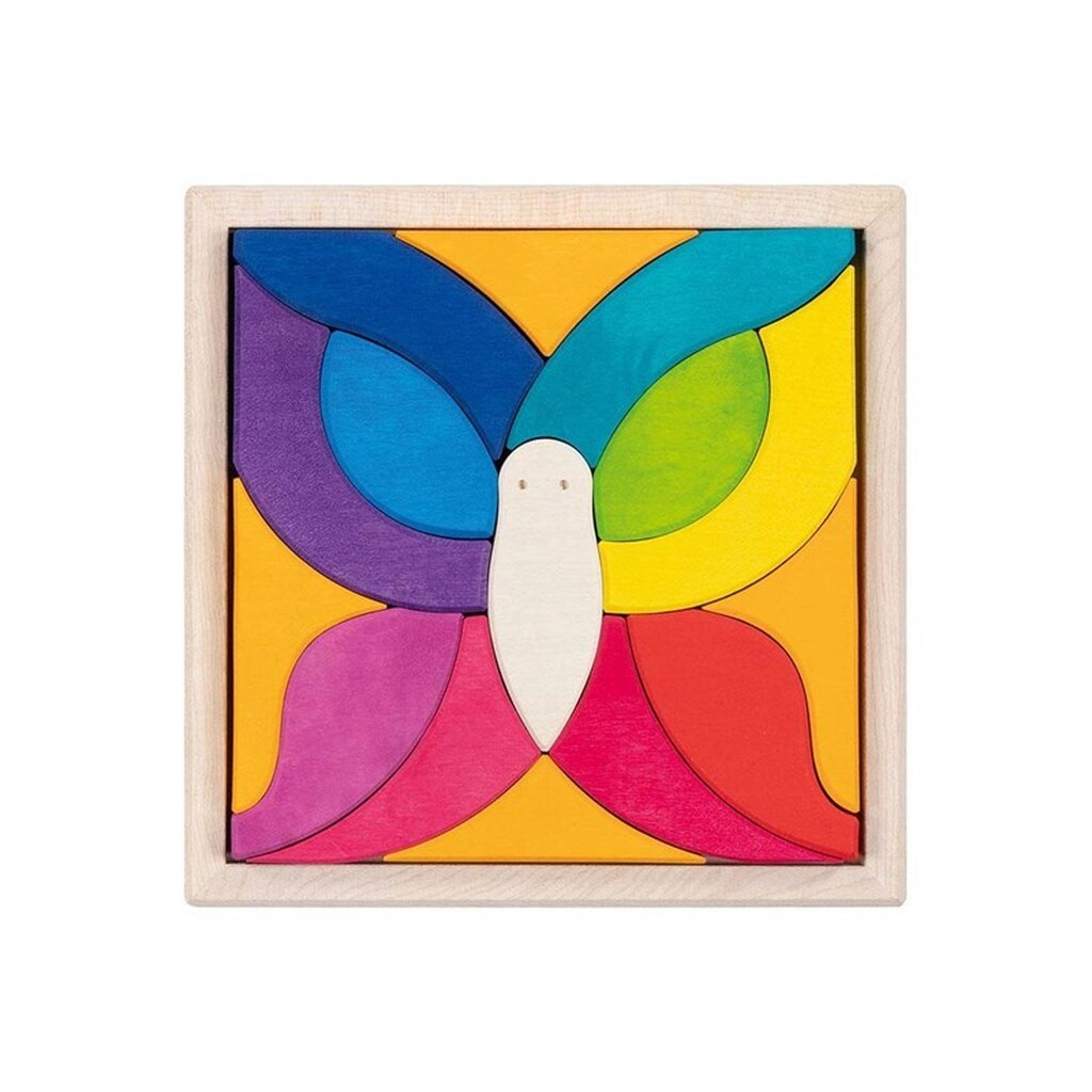 Goki Wooden Building Blocks Butterfly Mariposa 11 pieces.