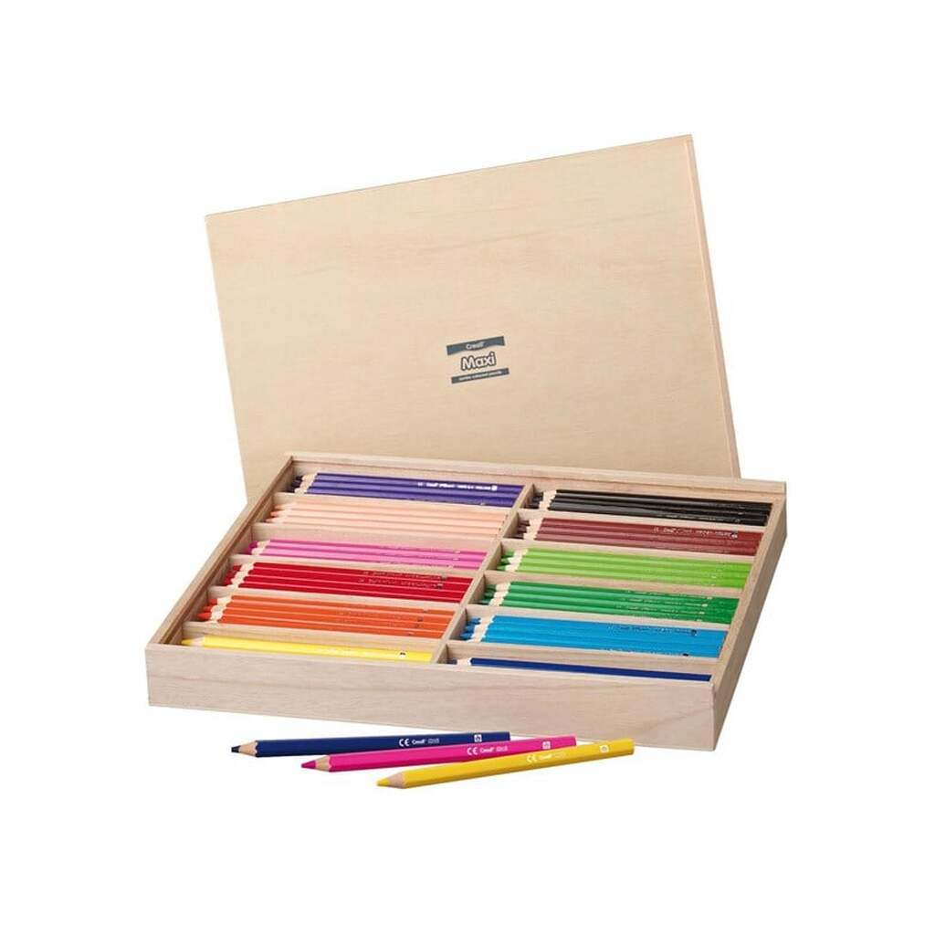 Creall Maxi Colored Pencils in Storage Box 147dlg