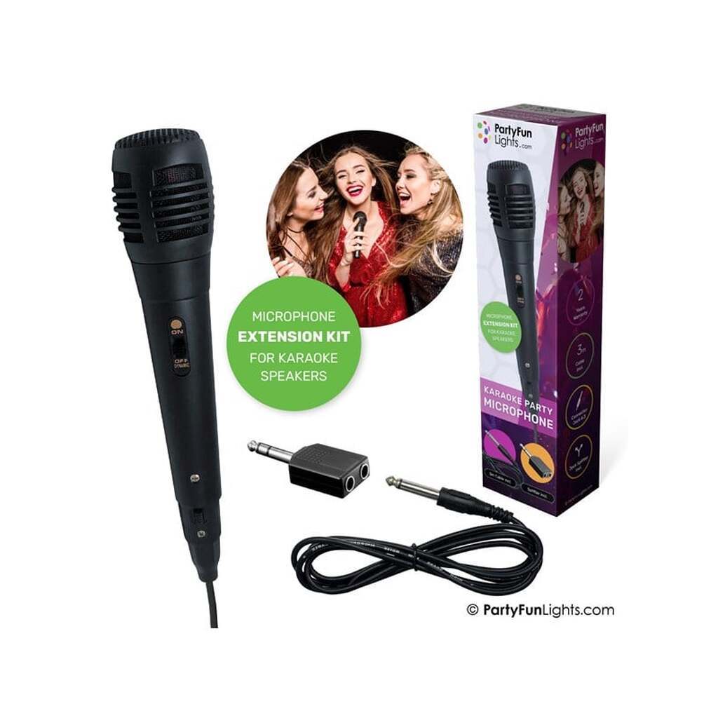 Party Funlight Wired Microphone incl. Adaptor