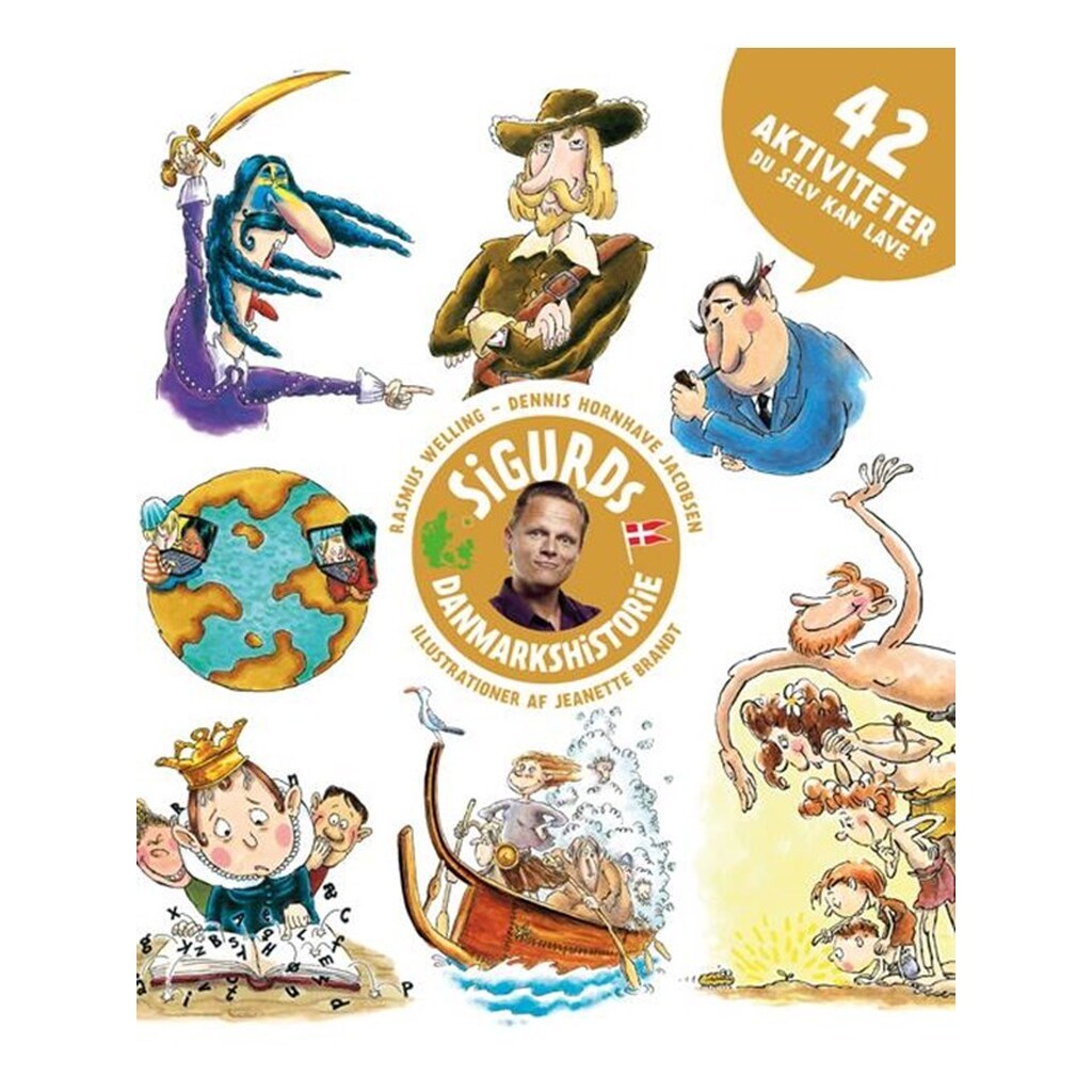 Sigurds Danmarkshistorie - 42 aktiviteter du selv - Børnebog - Hæfte