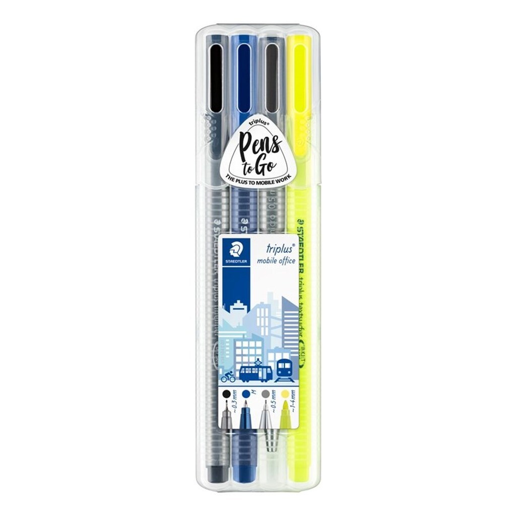Staedtler Triplus Mobile Office 4 ass/boks