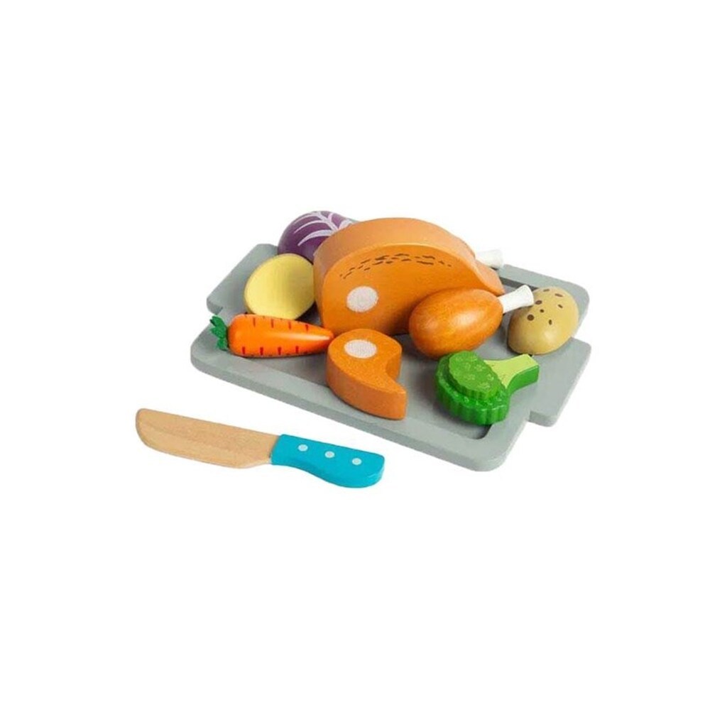 Bigjigs Wooden Roast Dinner Playset 12pcs.