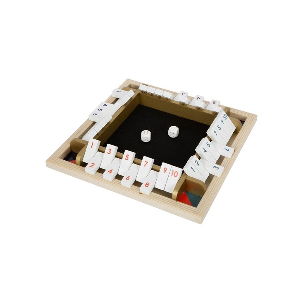 Small Foot - Shut the Box Wooden Dice Game Gold Edition