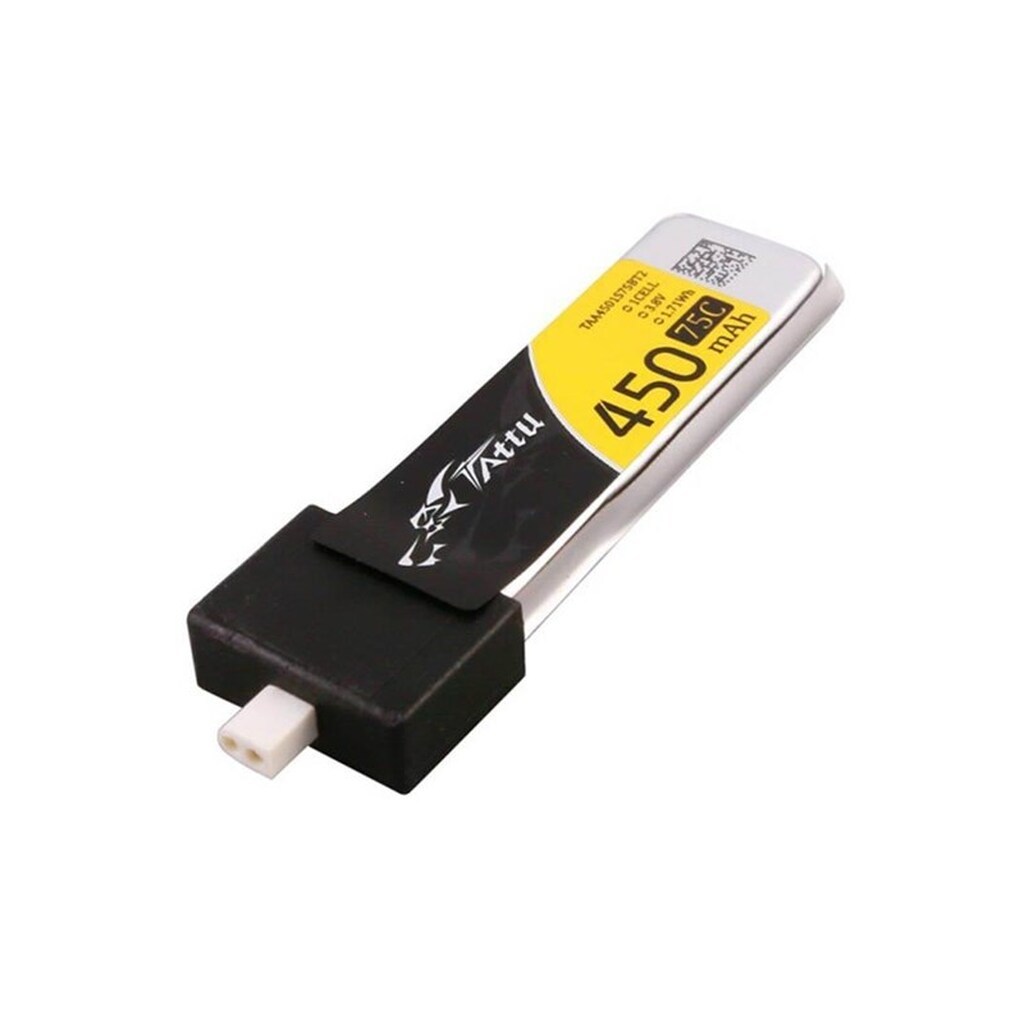 Gens ace &amp;Tattu 450mAh 3.8V 75C 1S1P HV Lipo Batteries (5pcs)
