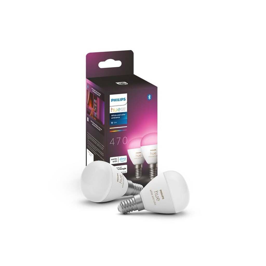 Philips Hue White and color ambiance E14 Intelligent kronepære (2-pak)