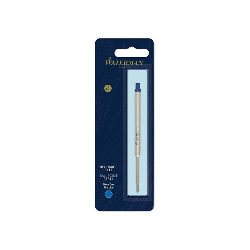 Waterman Ballpoint Pen Refill | Fint punkt | Blåt blæk | 1 Antal