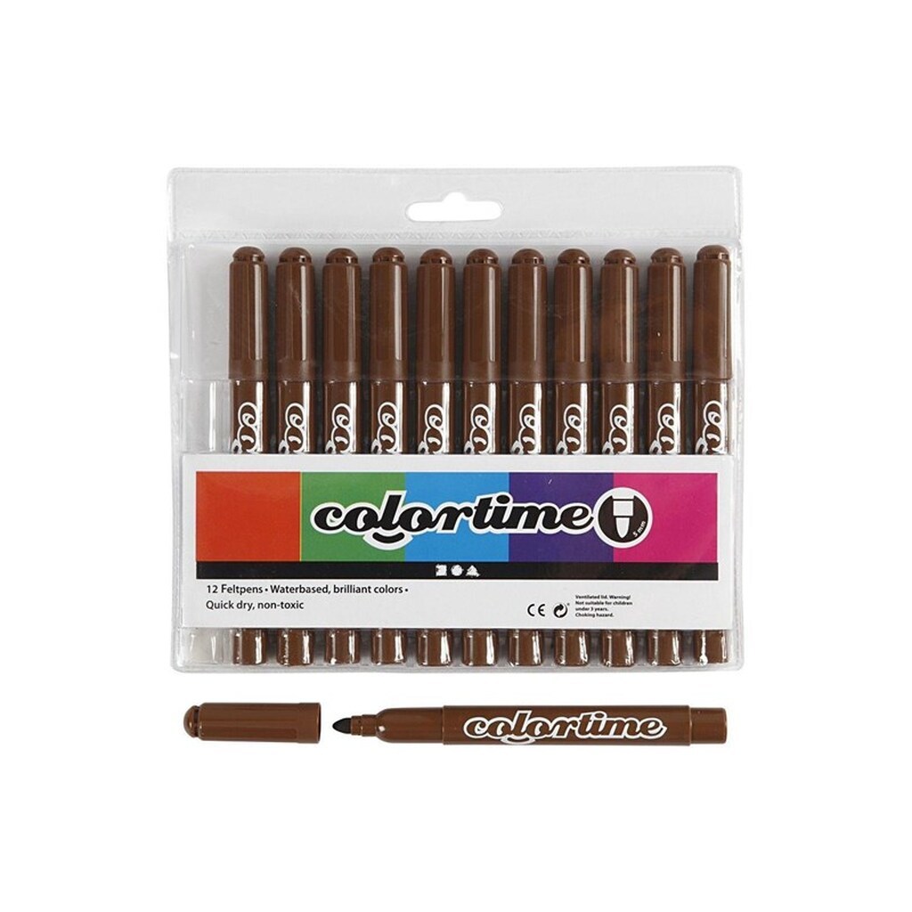 Creativ Company Brown Jumbo markers 12pcs.