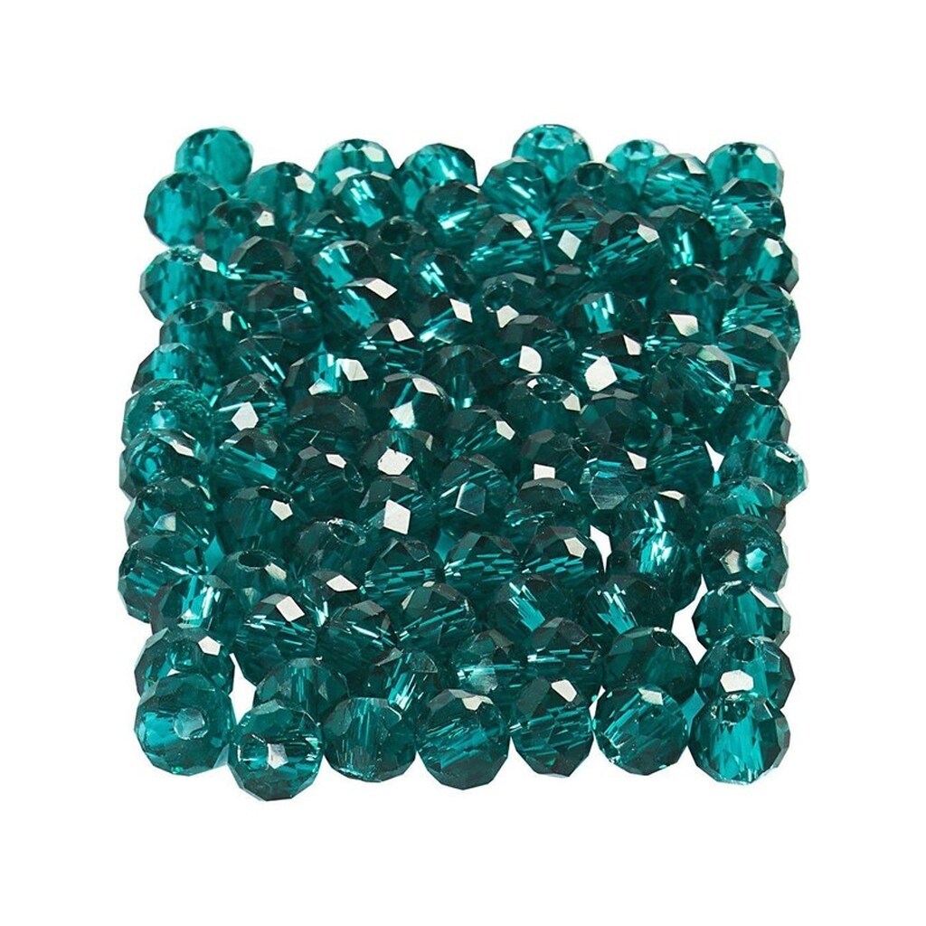 Creativ Company Faceted Beads Emerald Green 100pcs.