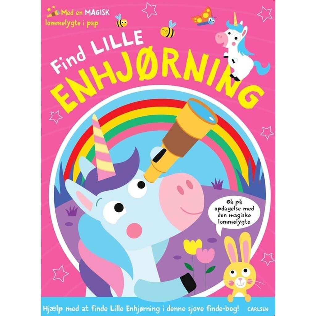 Find Lille Enhjørning - Med en magisk lommelygte - Børnebog - Papbog