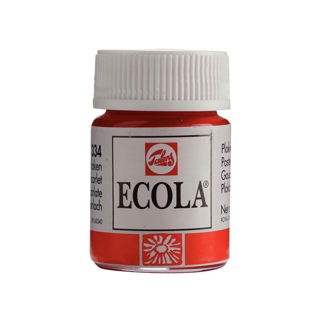 Bruynzeel - Ecola Poster Paint Bottle 16ml Scarlet 334