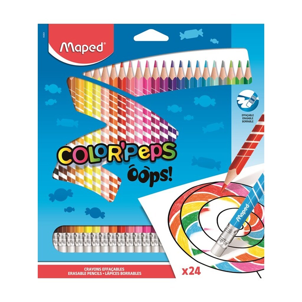 Maped Color&apos;Peps Oops viskbare farveblyanter x24