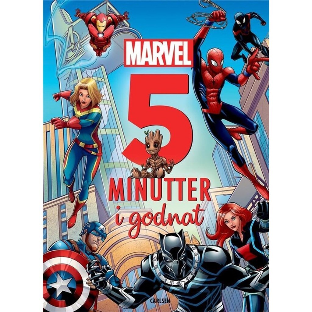 Fem minutter i godnat - Marvel - Børnebog - Hardcover