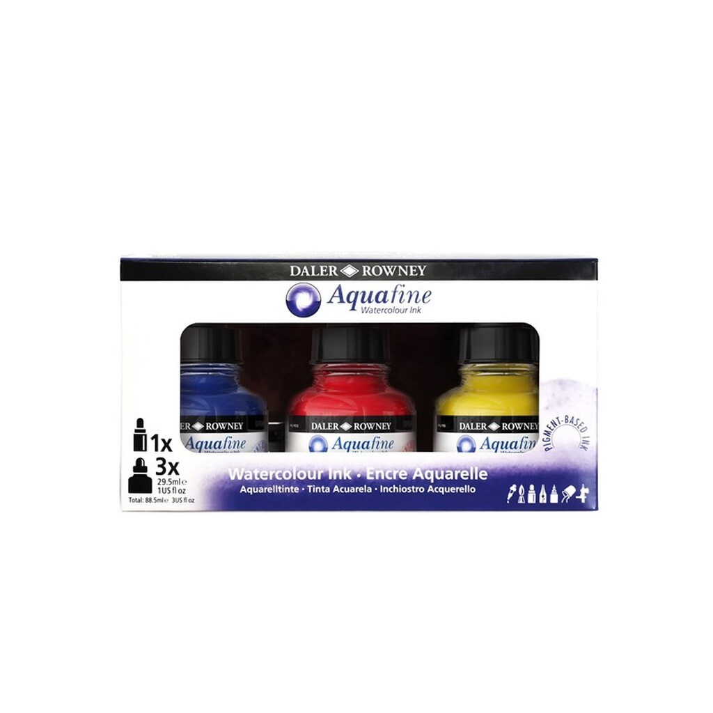 Daler-Rowney Aquafine Starter Ink Set 3x29.5 ml