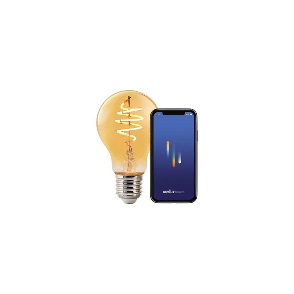 Nordlux Smart Deko A60 4,7W LED E27, ravfarvet