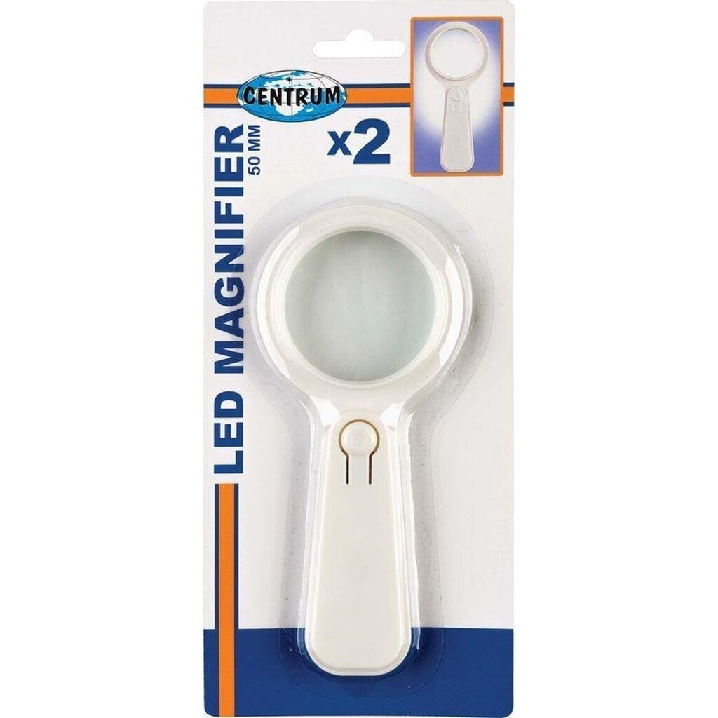 CENTRUM Lup med LED lys. Diameter 50mm.