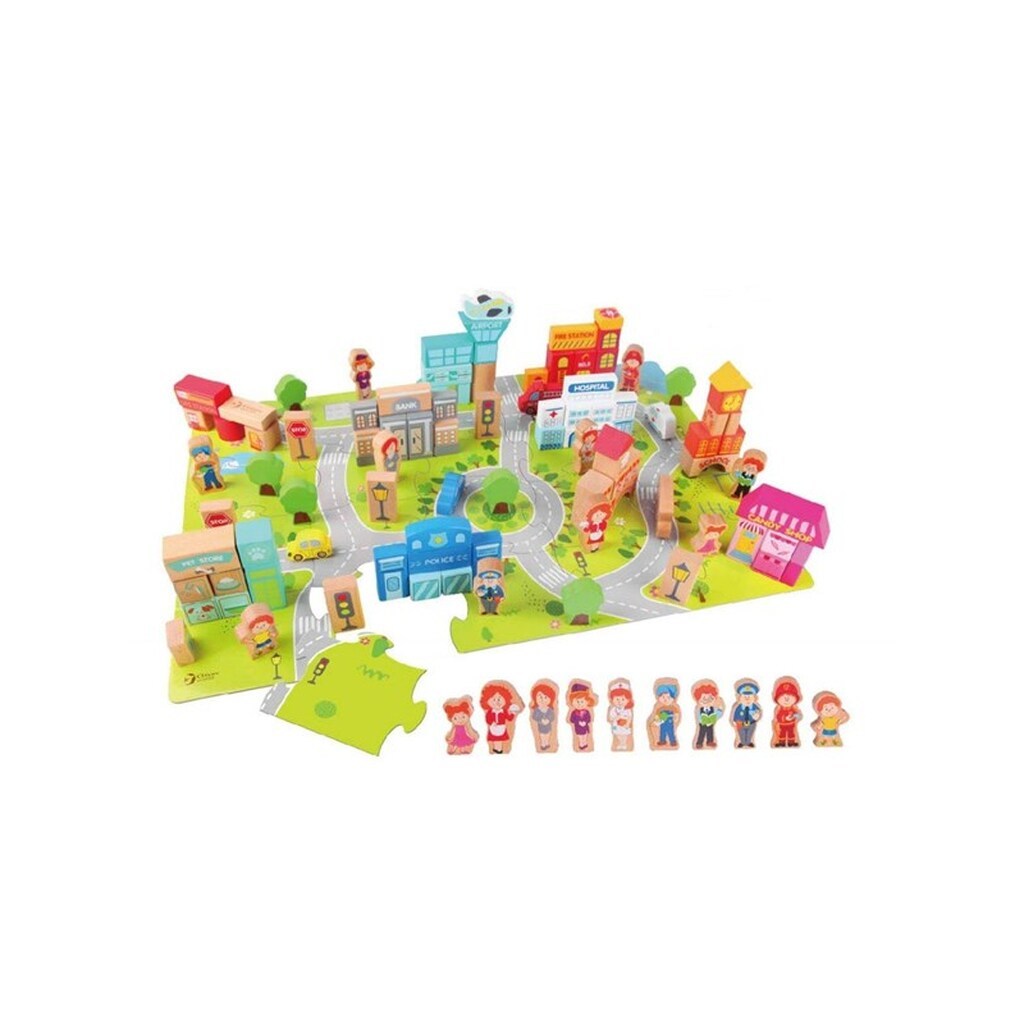 Classic World Wooden Blocks City 120pcs.