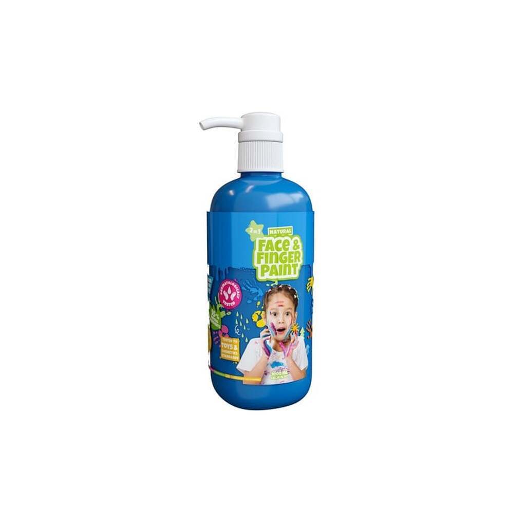 Natural Face &amp; Finger Paint Blue 1000ml Bottle Dispenser
