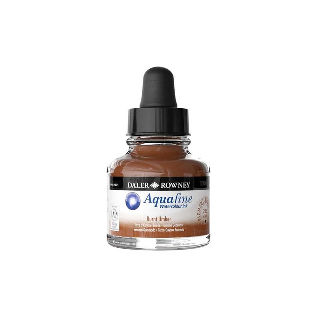 Daler-Rowney Aquafine 29.5 ml Ink Burnt Umber