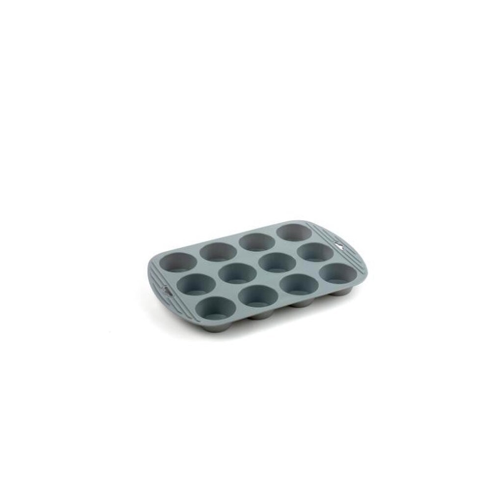 Funktion 12-hole muffin tin grey silicone